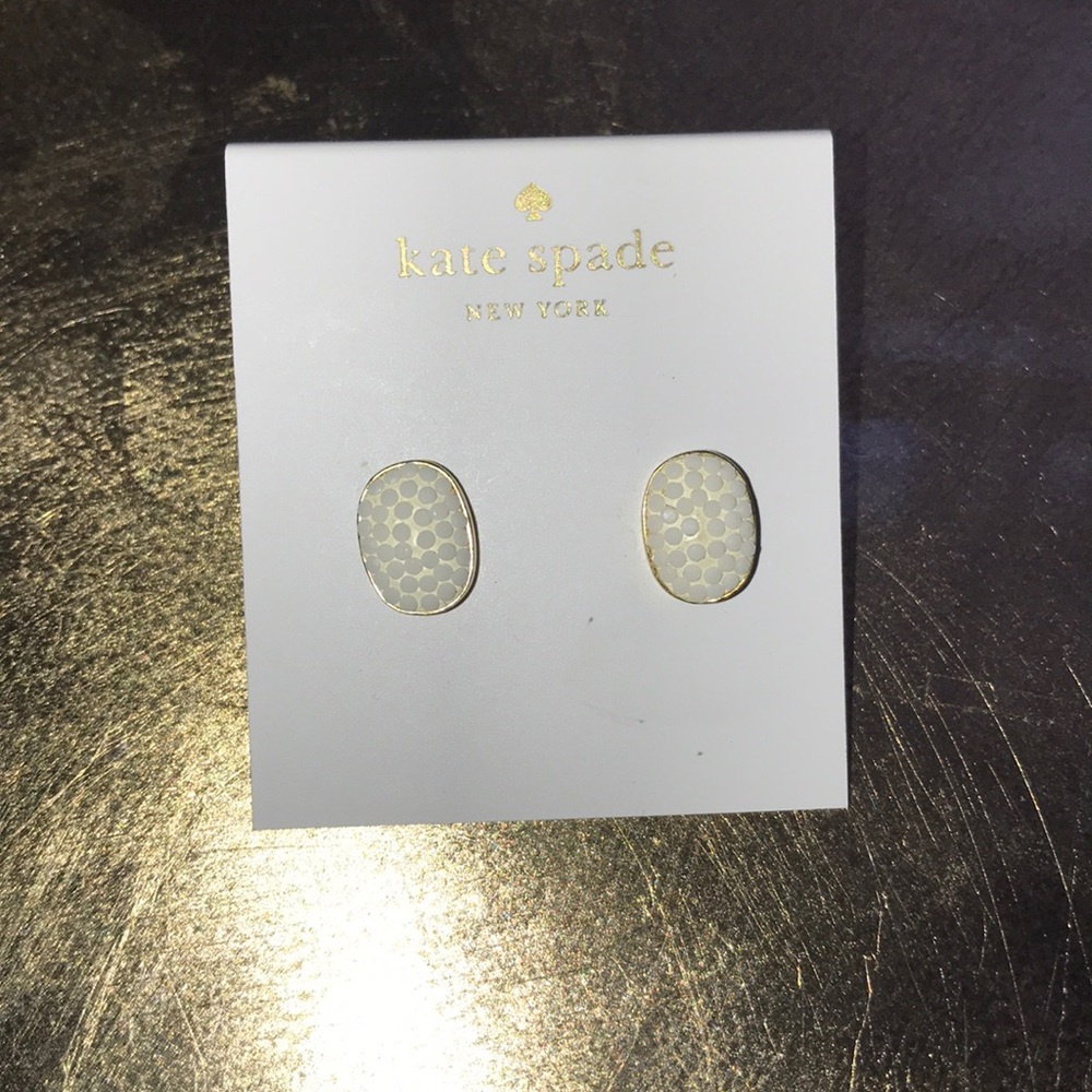 Kate Spade white earrings